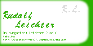 rudolf leichter business card